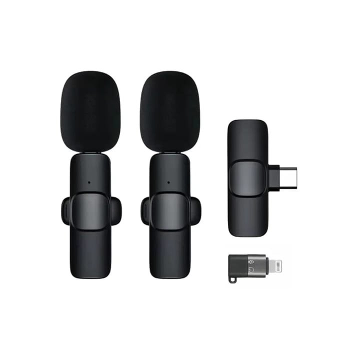 K9 Dual Wireless Microphone Portable Clip Mic with Receiver